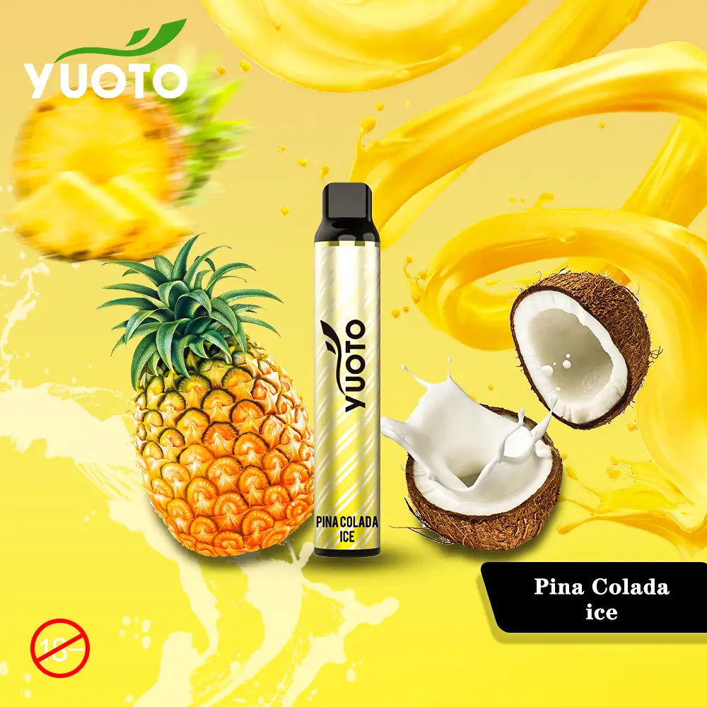Yuoto Luscious Pina Colada är en välsmakande e-juice med en underbar blandning av ananas och kokos. Denna tropiska smak har en perfekt balans av söta och fruktiga toner som skapar en avslappnad känsla för din vape-session. Hos Yuoto.nu kan du köpa denna högkvalitativa e-juice som är speciellt utformad för att användas med vapes.