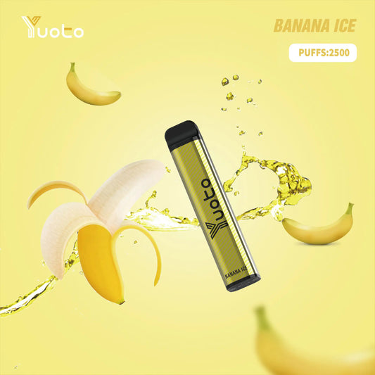 Yuoto XXL Banana Ice är den ultimata e-juicen för alla som älskar en fyllig och krämig smak av mogna bananer. Med en svalkande touch av is tar denna e-juice din smakupplevelse till nästa nivå. Perfekt för dig som vill ha en god och förfriskande vaping-upplevelse. Beställ din Yuoto XXL Banana Ice idag och upplev den rika smaken av bananer och is.