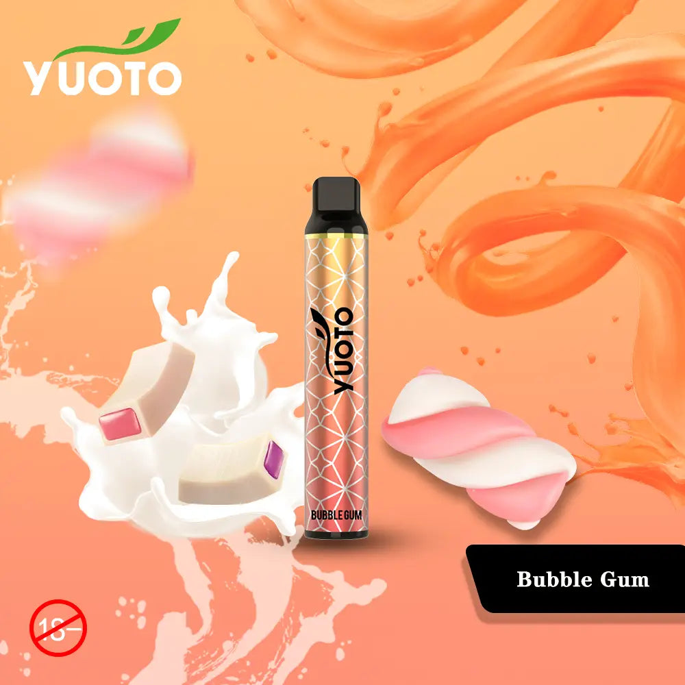 Yuoto Luscious Bubble Gum är en härligt söt och fruktig vape-smak som ger en autentisk känsla av tuggummi. Den lätt och uppfriskande smaken gör den till det perfekta valet för alla som vill ha en rolig och unik vaping-upplevelse.