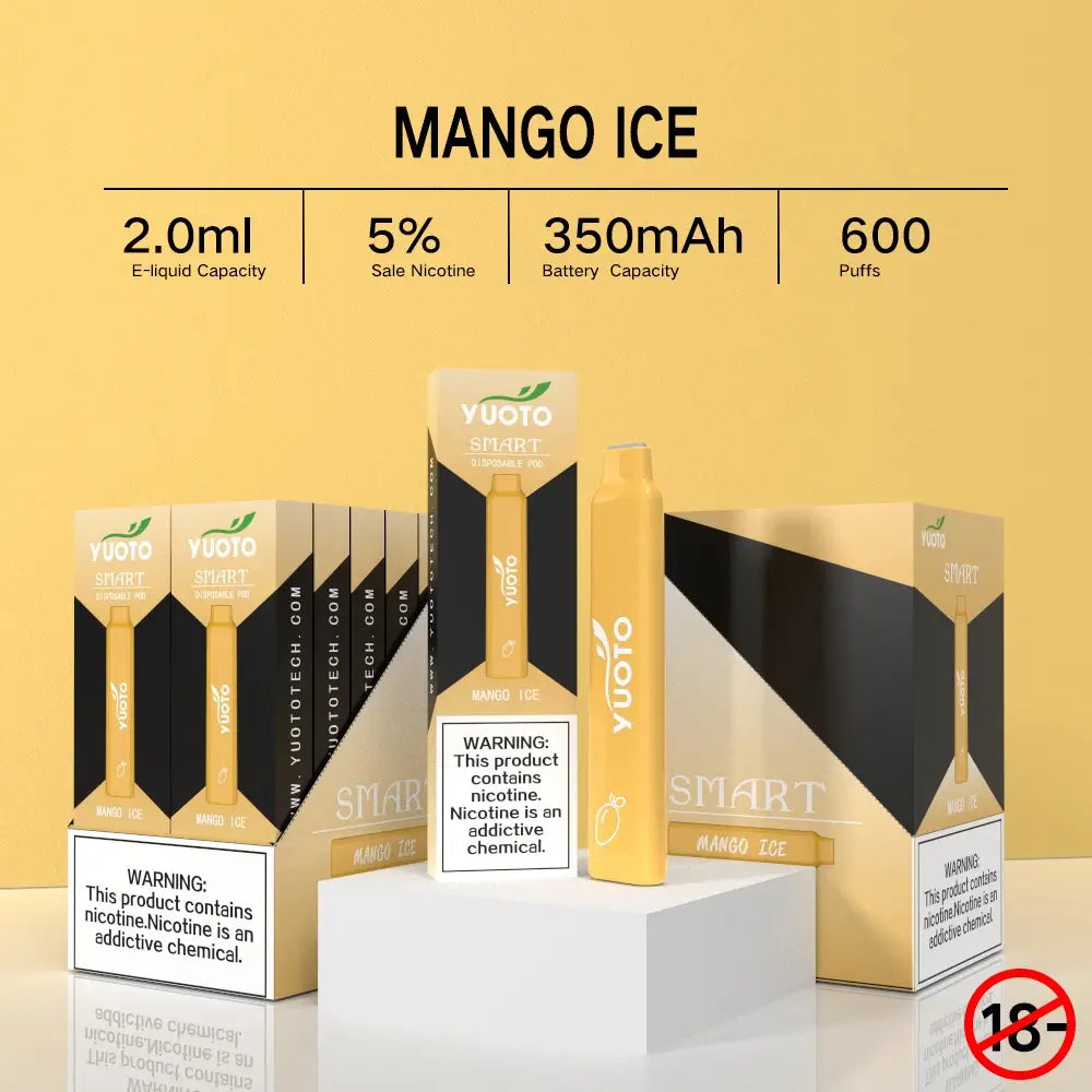Yuoto Smart Mango ICE är en härlig e-juice som kombinerar söt och saftig mango med en uppfriskande känsla av iskall mint. Denna högkvalitativa e-vätska är framtagen för att ge dig en autentisk och smakrik upplevelse som lämnar en fräsch och fruktig smak i munnen. Perfekt för dig som vill njuta av en tropisk smakupplevelse med en kall touch. Yuoto Smart Mango ICE är kompatibel med de flesta vaping-enheter och är tillgänglig i olika nikotinstyrkor.