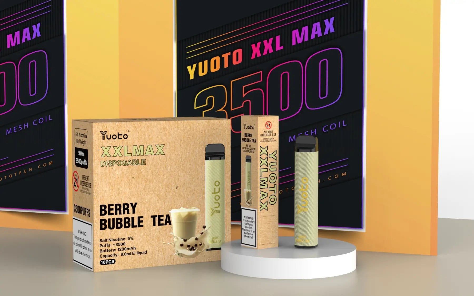 Unna dig en smakupplevelse utöver det vanliga med Yuoto XXL Max Berry Bubble tea! Denna läckra E-cigaretter innehåller hela 9 ml e-juice, vilket räcker länge. Smaken av söta bär och bubblande te ger en spännande och uppfriskande känsla. Dessutom är den enkel att använda och ladda med sin portabla och bekväma design. Beställ din Yuoto XXL Max Berry Bubble tea idag och njut av en härlig vaping-upplevelse.